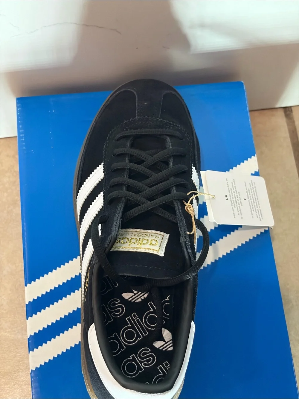 NWT Adidas Handball Spezial Black White Gum Sneakers – Men’s 5.5 / Women’s 6